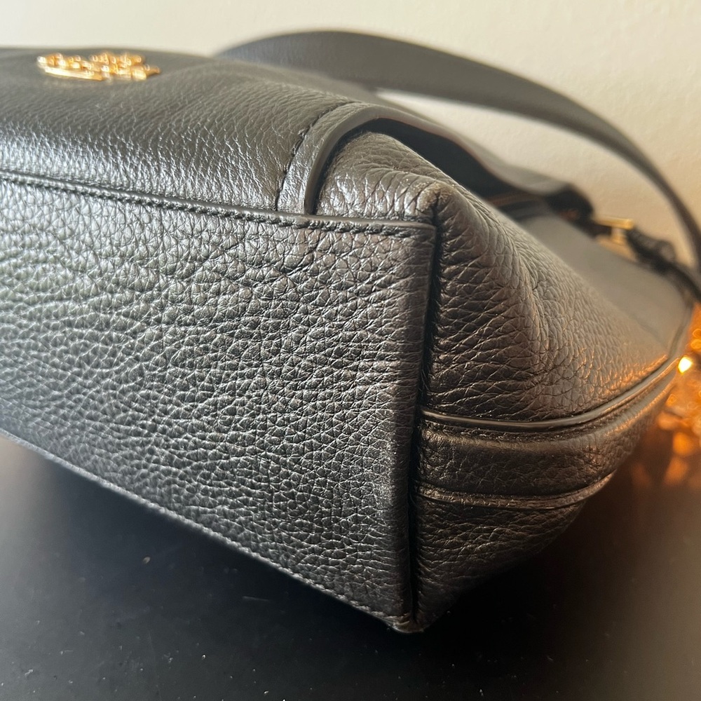 Coach Marlon Black Leather Hobo Shoulder Bag Purse with Gold Accents *Like New - Picture 15 of 15